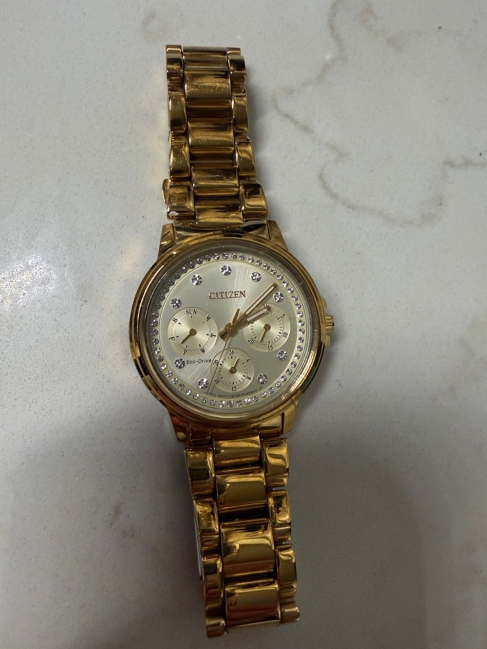 Citizen Gold-Tone Women's Crystal Dial Bracelet Watch